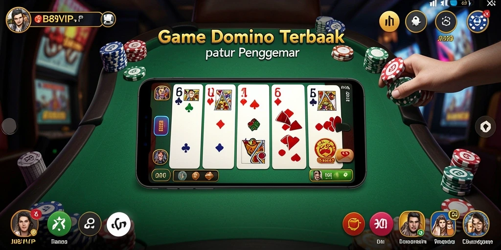 Screenshot gameplay B8VIP yang menunjukkan suasana seru bermain domino.