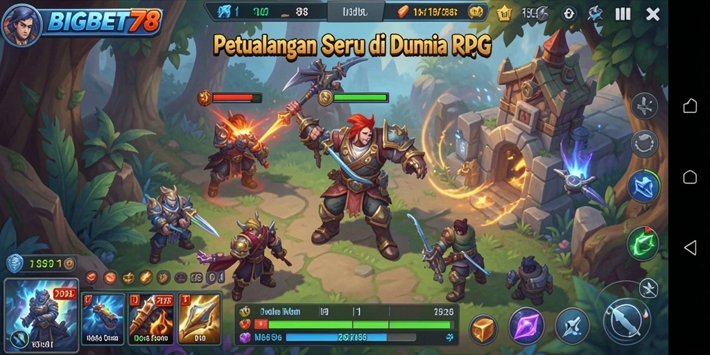 Tampilan gameplay seru dari BIGBET78 dengan aksi RPG yang mendebarkan.
