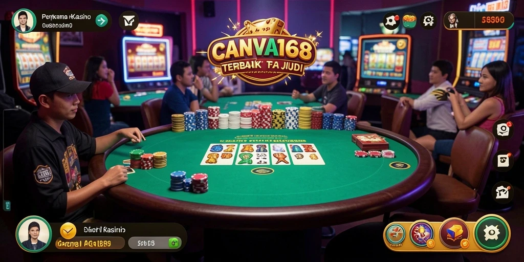 Screenshot dari gameplay Kasino yang mendebarkan di CANVA168.