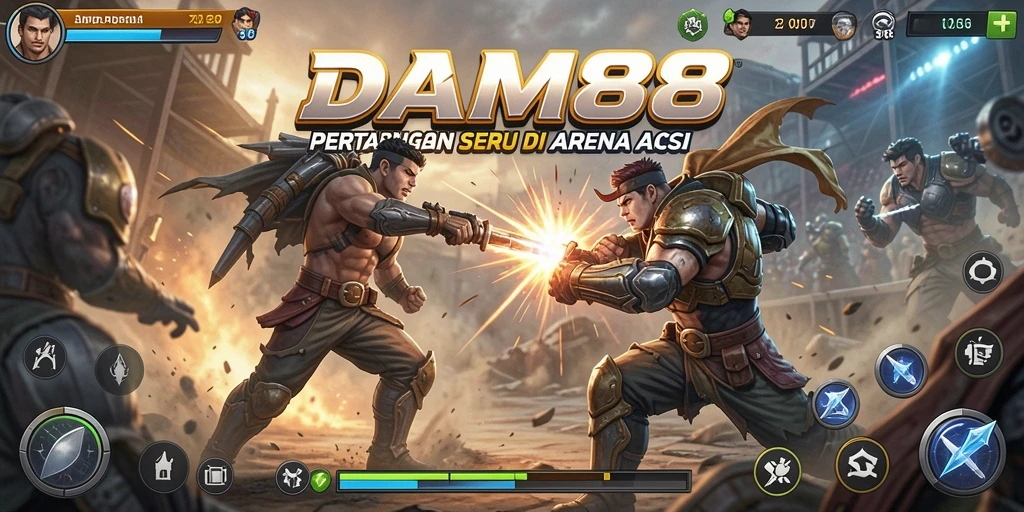 Tampilan seru gameplay DAM88 dengan aksi pertarungan yang mendebarkan.