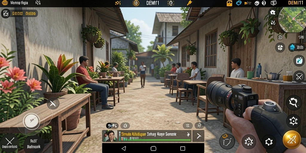 Screenshot gameplay DEMI11 menunjukkan pengalaman simulasi yang mendalam.
