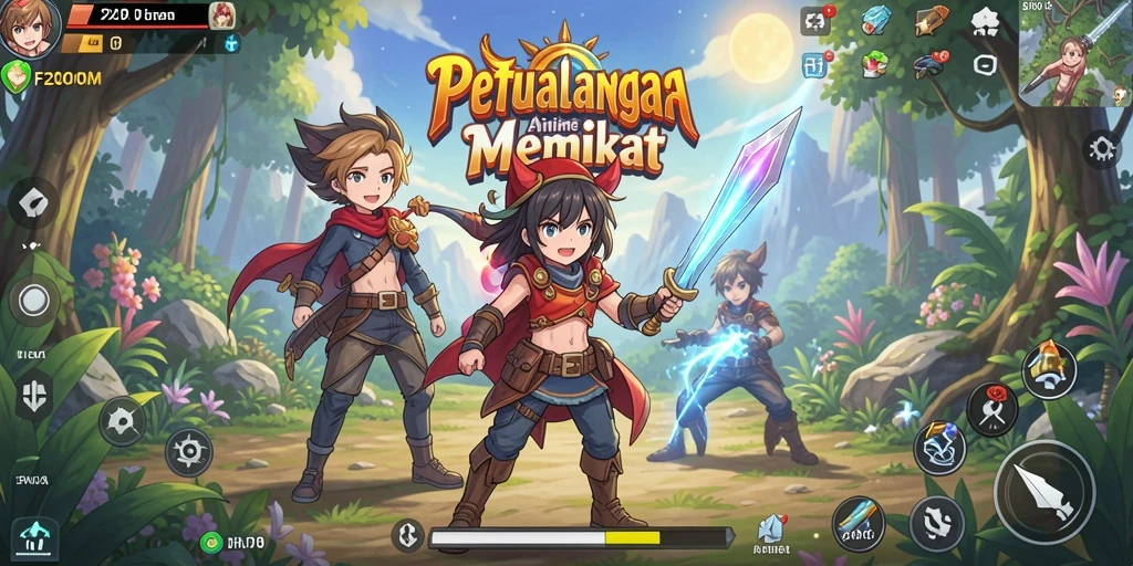 Screenshot gameplay F200M menunjukkan aksi pertarungan yang menarik.