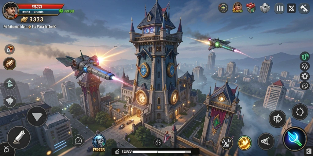 Tampilan menarik dari gameplay FB333 di genre Tower Defense.