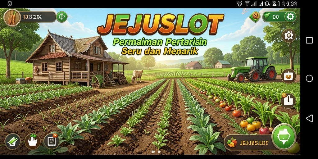 Gameplay seru JEJUSLOT yang menampilkan aktivitas pertanian.