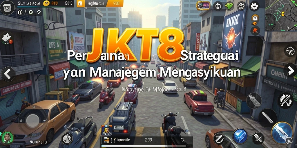 Tangkapan layar di JKT8 menunjukkan aksi permainan SLG yang dinamis.