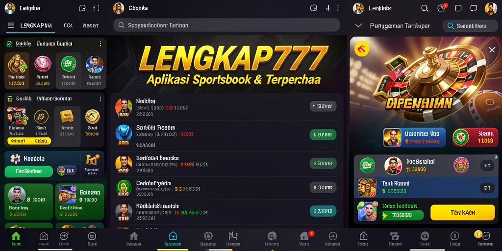 Tampilan utama <strong>LENGKAP777</strong> yang menarik dengan opsi taruhan olahraga.
