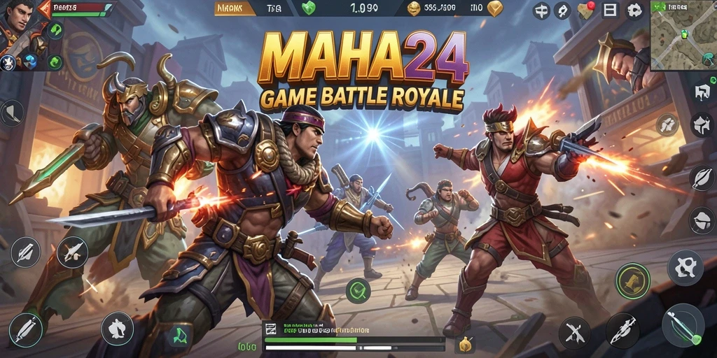 Gameplay seru dan mendebarkan dalam MAHA24 Battle Royale.