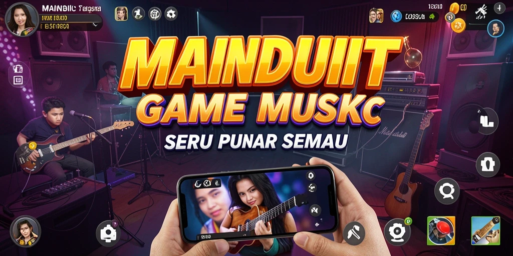 Tampilan seru dari gameplay MAINDUIT yang menghadirkan musik interaktif.
