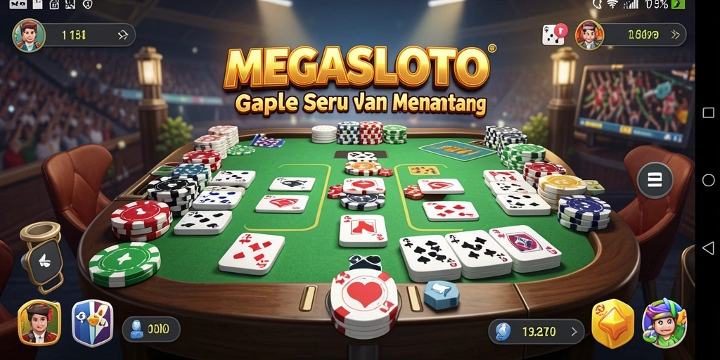 Gameplay seru Gaple di MEGASLOTO yang menantang.