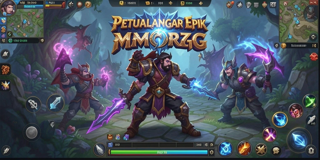 Tangkapan layar utama PG11 menampilkan pertarungan epik dalam dunia MMORPG.