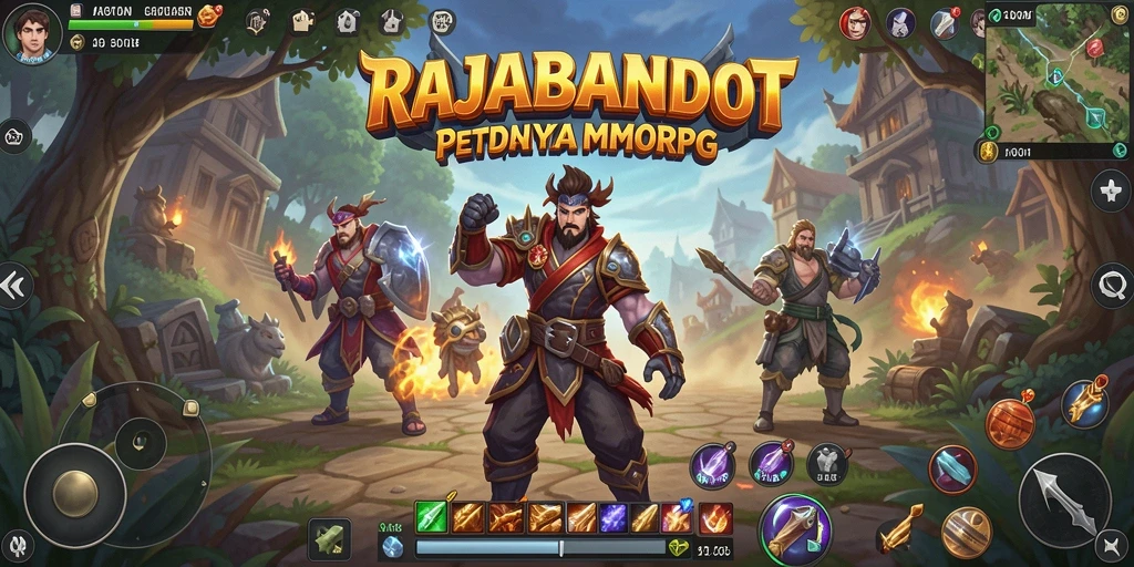 Tampilan gameplay RAJABANDOT yang menampilkan aksi pertempuran seru.