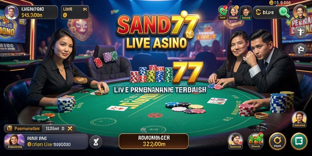 Gambar menarik dari gameplay SAND77 dengan dealer langsung.