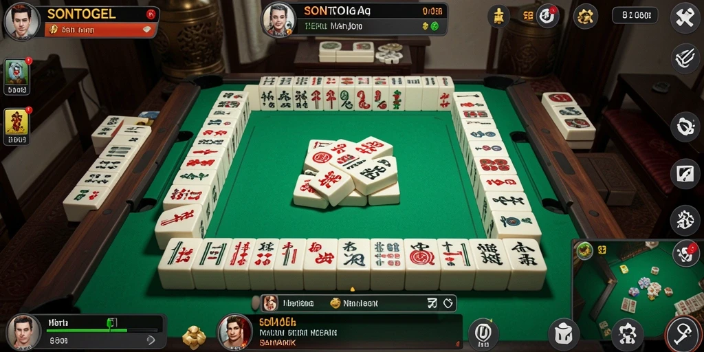 Screenshot gameplay <strong>SONTOGEL</strong> menampilkan momen seru saat mencocokkan batu Mahjong.