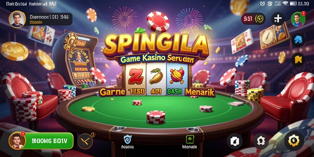 Tampilan gameplay SPINGILA yang menawan dan penuh warna.