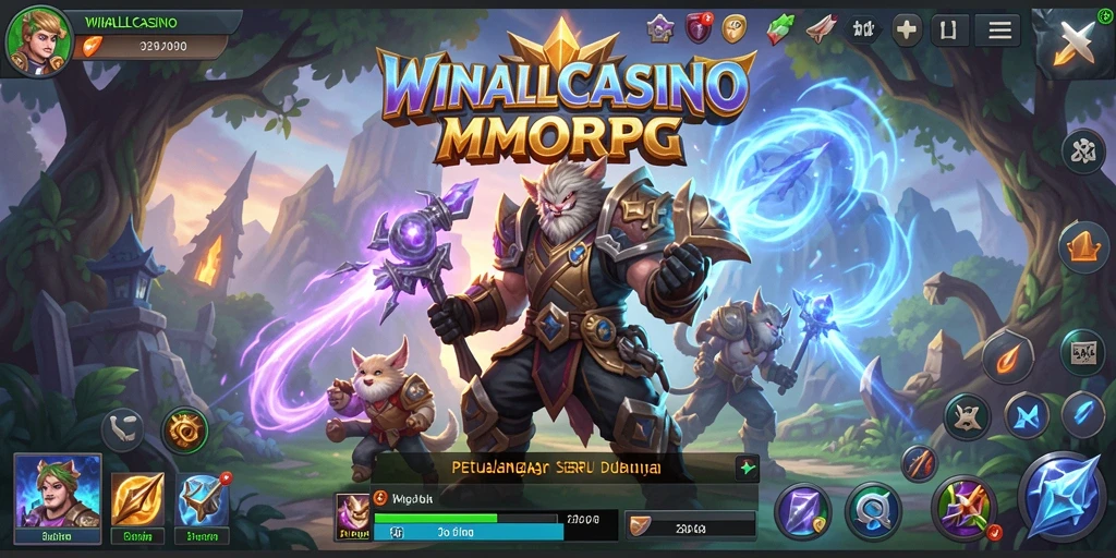 Tangkapan layar utama <strong>WINALLCASINO</strong> menampilkan aksi seru dalam gameplay MMORPG.
