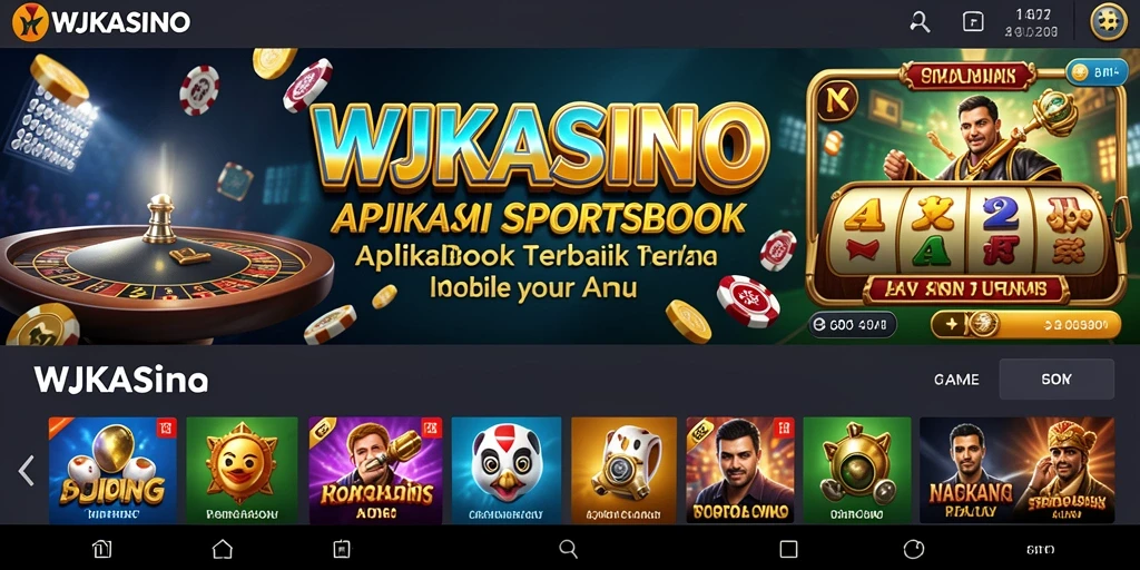 Tampilan utama WJKASINO dengan berbagai pilihan taruhan olahraga.